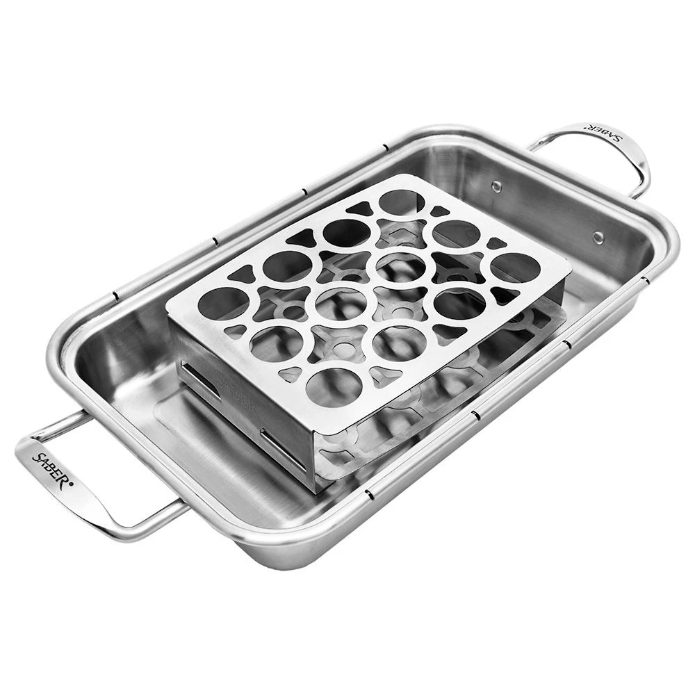 Saber A00AA7418 Stainless Steel Double Pepper Roaster 4 Saber A00AA7418 Stainless Steel Double Pepper Roaster - Image 2