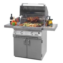 Solaire AGBQ-36 36-Inch Deluxe Freestanding Grill On 2-Door Cart With Rotisserie -Barbecue Supplies Store agbq 30 ped g 02 20