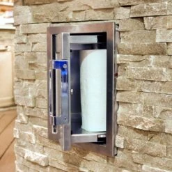 Hestan AGPTD16 Paper Towel Dispenser, 16-Inches -Barbecue Supplies Store agptd16 side view