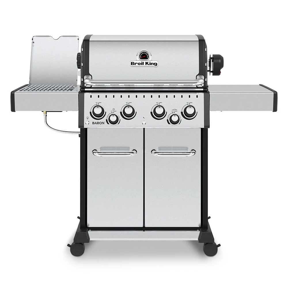Broil King BR-S490 Baron S490 Pro Stainless Steel Infrared 4-Burner Gas Grill With Rotisserie And Side Burner, 57-Inches 4 Broil King BR-S490 Baron S490 Pro Stainless Steel Infrared 4-Burner Gas Grill With Rotisserie And Side Burner, 57-Inches - Image 2