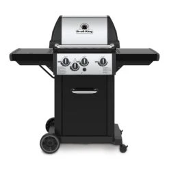 Barbecue Supplies Store 34 Broil King MON-340 Monarch 340 3-Burner Grill On 2-Wheel Cart With Side Burner, 22-Inches