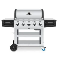 Broil King REG-S520C Regal S520 Commercial 5-Burner Grill On 2-Wheel Cart, 32-Inches