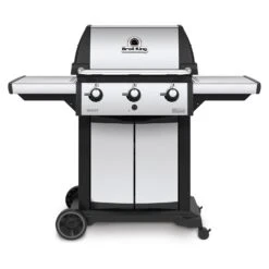 Broil King SIG-320 Signet 320 3-Burner Grill On 2-Wheel Cart, 25.5-Inches