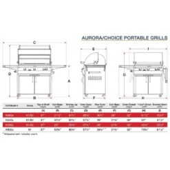 Fire Magic A540s Aurora Gas Grill On Cart With Single Side Burner -Barbecue Supplies Store fm aurora and choice grill specs 01 20