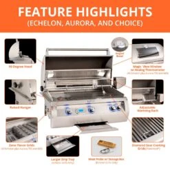Fire Magic A540s Aurora Gas Grill On Cart With Single Side Burner -Barbecue Supplies Store fm feature highlights a 01 20