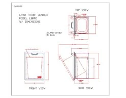 Lynx L18TC Tilt Out Trash Center, 18x26-Inch -Barbecue Supplies Store l18tc specs