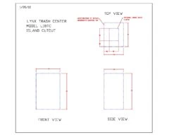 Lynx L18TC Tilt Out Trash Center, 18x26-Inch -Barbecue Supplies Store l18tc specs b