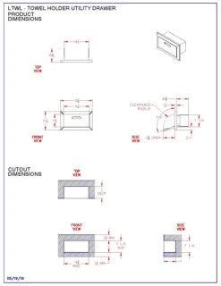 Lynx LTWL Paper Towel Drawer, 16.325x10-Inch -Barbecue Supplies Store ltwl specs