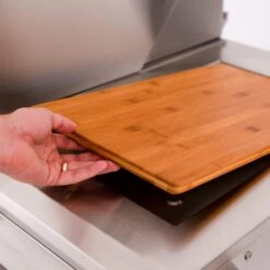 American Made Grills AMG-MUS36-CART Muscle 36-Inch Dual Fuel Wood And Gas Grill With Infrared Searing Burner And Rotisserie Kit On Cart -Barbecue Supplies Store musfs36 c 04 21