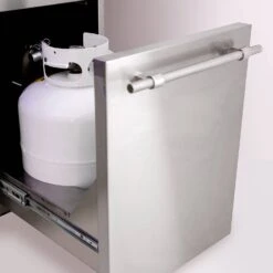 American Made Grills AMG-MUS36-CART Muscle 36-Inch Dual Fuel Wood And Gas Grill With Infrared Searing Burner And Rotisserie Kit On Cart -Barbecue Supplies Store musfs36 f 4 21