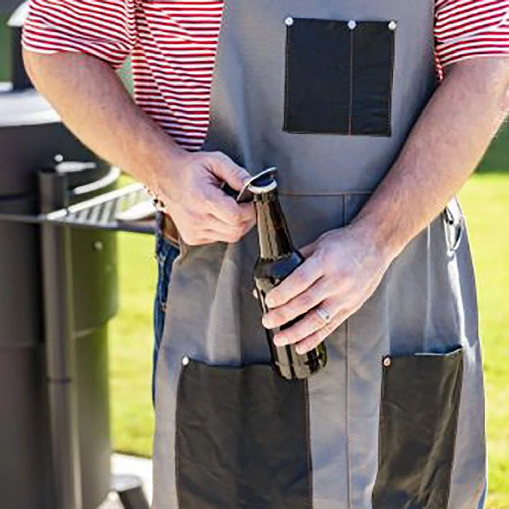 Oklahoma Joe's OKJ-9976646R06 Canvas & Leather Smoking Apron 7 Oklahoma Joe's OKJ-9976646R06 Canvas & Leather Smoking Apron - Image 5