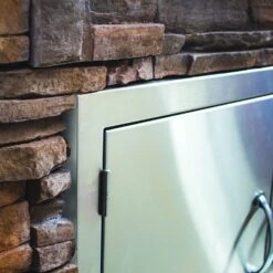 Summerset SSTDC-17M Vertical Double Drawer & Paper Towel Holder Combo With Masonry Frame, 17-Inch -Barbecue Supplies Store summerset masonry detail 01 20