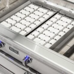 Viking 5 Series Stainless Steel Gas Grill On Stainless Steel Grill Base With ProSear Burner & Rotisserie, 42-Inch (VQGI542BSS) -Barbecue Supplies Store vqgi554 feat b 05 21