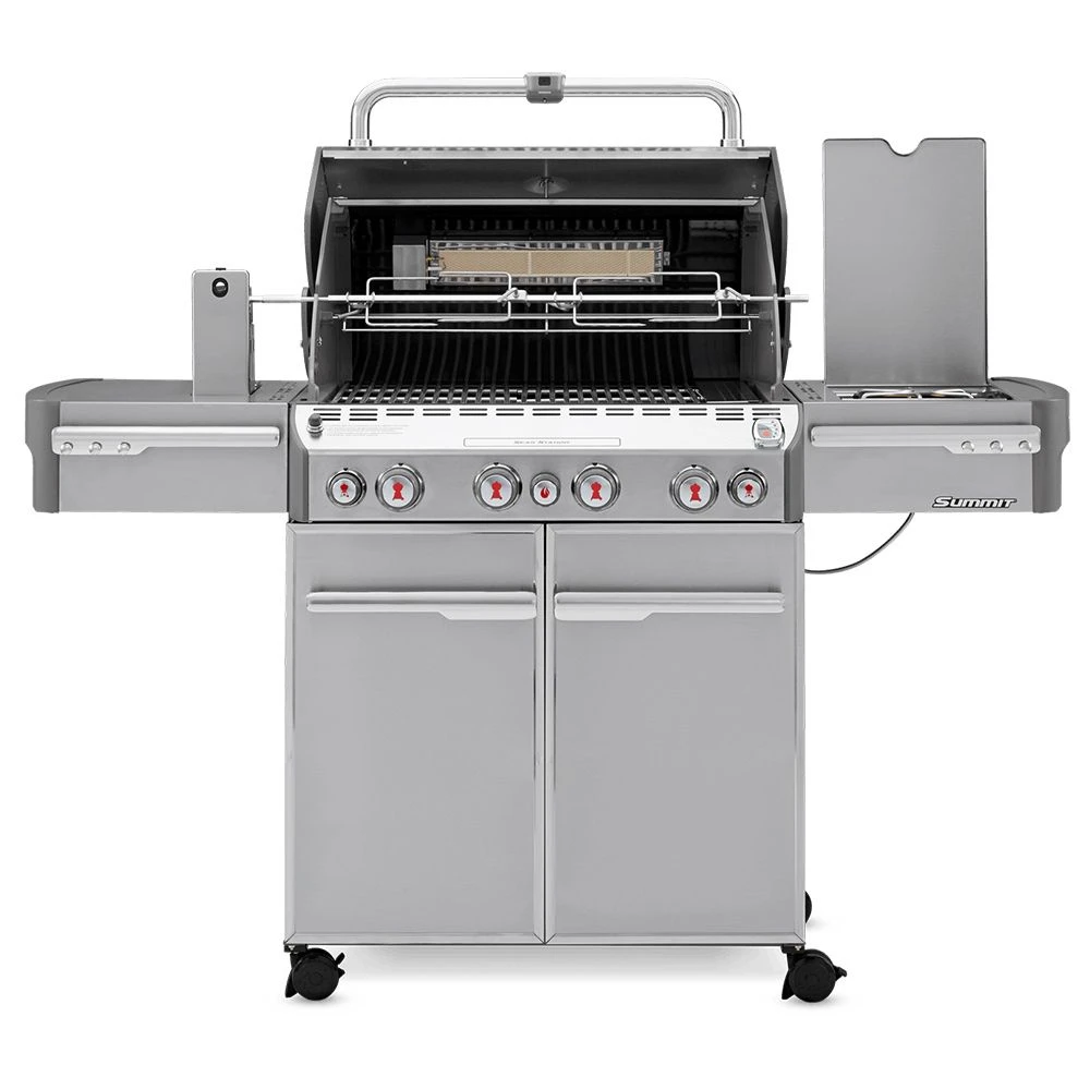 Weber Summit 4-Burner Freestanding Gas Grill With Rotisserie, Sear Station And Side Burner (WEB-E-S-470) 6 Weber Summit 4-Burner Freestanding Gas Grill With Rotisserie, Sear Station And Side Burner (WEB-E-S-470) - Image 4